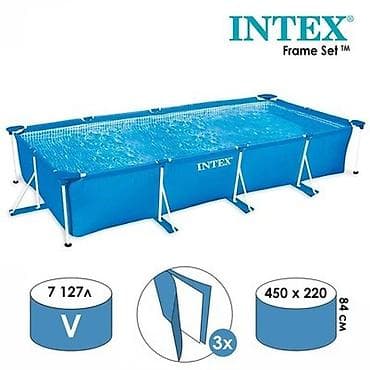 Спорт и хобби: Прямоугольный каркасный бассейн Intex 28273 Rectangular Frame - — 2