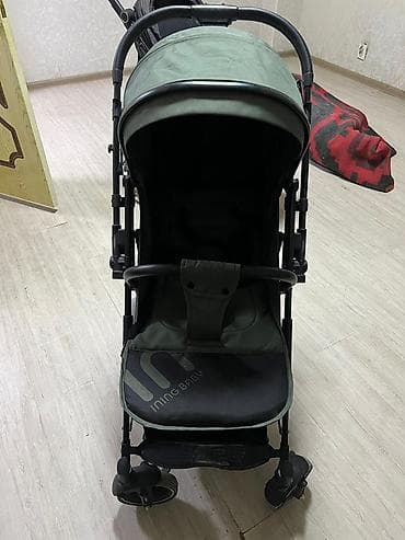 бампер на коляску chicco lite way: Прогулочная коляска Ining Baby (оливковый цвет) - Легкая складная — 1