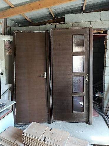 Межкомнатные двери (2 шт.) - Материал: ламинированное полотно под