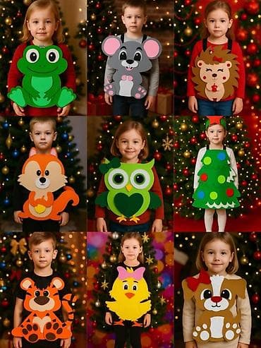 Кухонные принадлежности: Детские карнавальные нагрудники/жилетки из фетра для утренников — 2