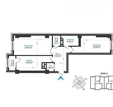 квартиры продается: 2 комнаты, 81 м², Индивидуалка — 2