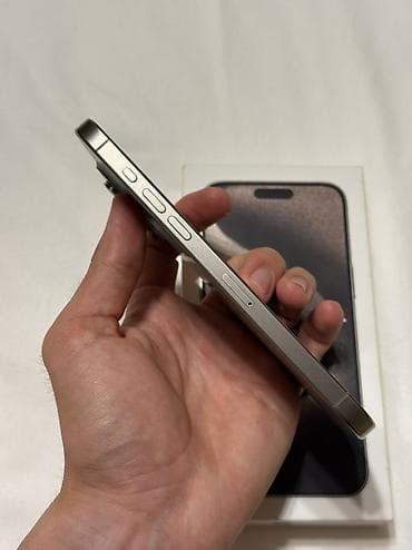 apple studio display: IPhone 15 Pro Max, Б/у, 256 ГБ, Natural Titanium, Коробка, 90 % — 9