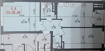 Квартиры: 2 комнаты, 68 м², Элитка, 2 этаж, Косметический ремонт — 6