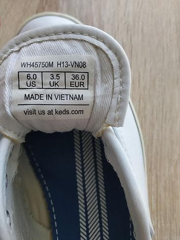кеды ролики: Белые женские кеды Keds - Модель: WH45750M (ярлык на язычке) - — 4