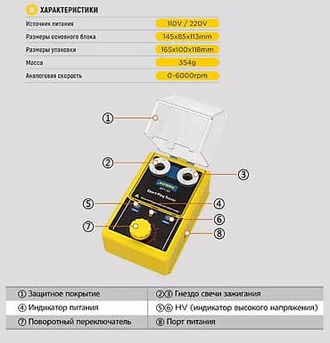 авто тестер: AUTOTOOL SPT101 — тестер свечей зажигания - Предназначение — 9