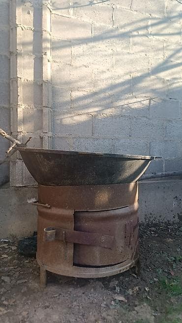 очак казан: Казан с печью для приготовления на дровах. 40л. чистый - Материал — 1