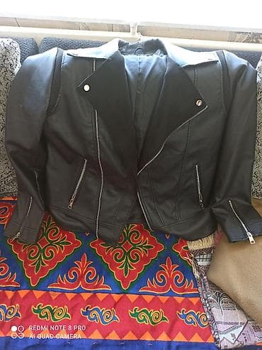 куртка обманка: Куртка-косуха из чёрной искусственной кожи. - Классический — 3