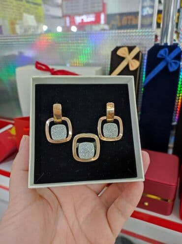 свадебное платье для высокой невесты: Набор украшений, Проба 925, Женские, Новый — 2