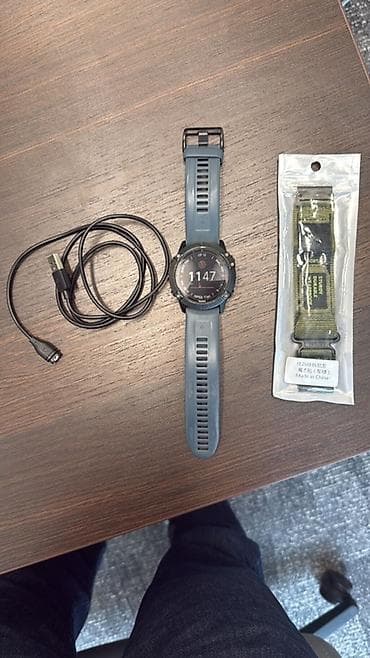 note 15: Смарт-часы Garmin Fenix 6 про солар, состояние отличное, батарея — 2