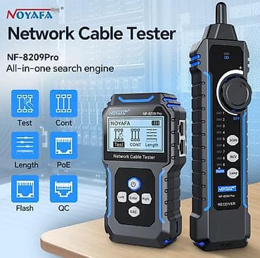 mini jack: NOYAFA NF-8209 Pro — многофункциональный тестер сетевых и телефонных — 1