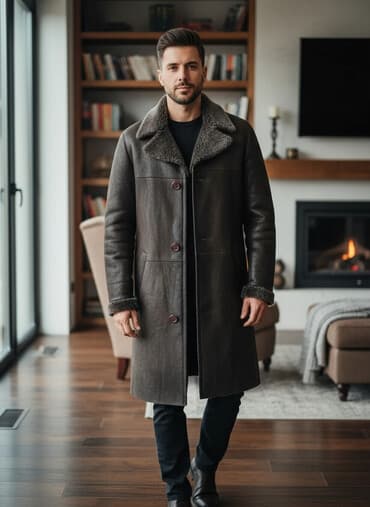 Мужская куртка, 7XL, H&M, Б/у, цвет - Коричневый, Самовывоз