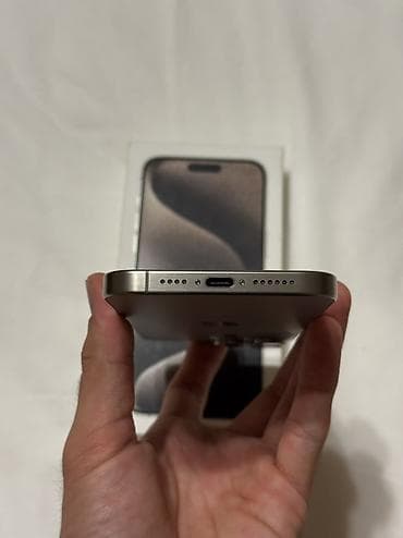 apple studio display: IPhone 15 Pro Max, Б/у, 256 ГБ, Natural Titanium, Коробка, 90 % — 7