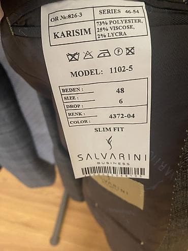 костюм для: Мужской костюм Salvarini Business, модель 1102-5, Slim Fit — 4