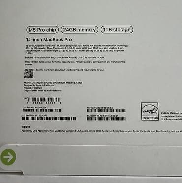 Ноутбуки Apple (MacBook): MacBook Pro 14 M5 Pro 24/1Tb space black Ключевые характеристики: - — 2