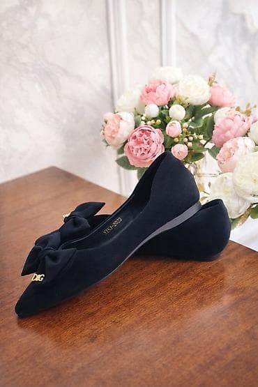 Личные вещи: Балетки женские, черные, с заостренным мысом и декоративными бантами — 2
