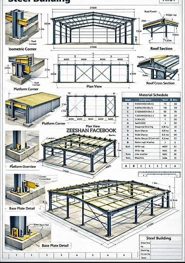 чертеж: Металлическая ферма, Форма: Треугольник — 1