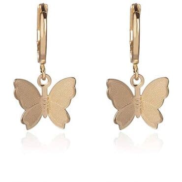 диадема ободок: Серьги-подвески в форме бабочки НС, высота 2 см — 2