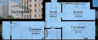сдаю подземный паркинг: 2 комнаты, 58 м², Элитка, 10 этаж, Готовая ПСО (под самоотделку) — 8