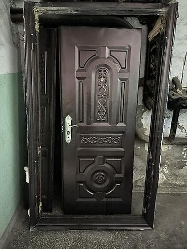 Двери для домов и квартир, Металлическая, Одностворчатая, Арочная, цвет - Коричневый