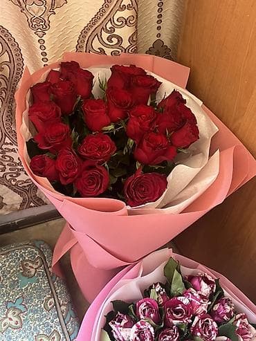 Продаю красивый букет из 25 роз,красивый насыщенный цвет,подарили at lalafo.kg Продаю красивый букет из 25 роз,красивый насыщенный цвет,подарили