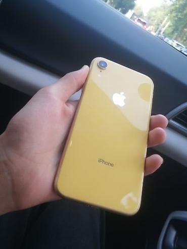 apple iphone 8: IPhone Xr, Б/у, 64 ГБ, Желтый, Защитное стекло, Чехол, 83 % — 1
