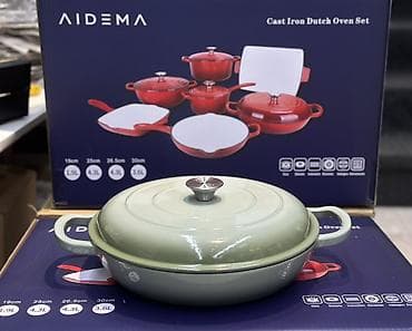 кухинний набор: Чугунный набор посуды 7 в 1 AIDEMA Состав набора: - круглые — 4