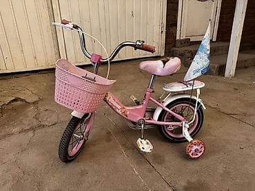 Детский велосипед для девочки, розовый, с тематикой «Принцессы» — 2