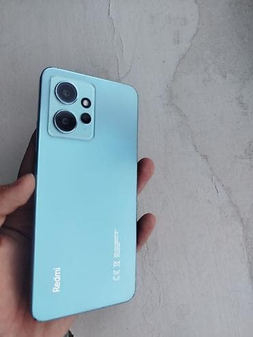 red megic: Redmi, Redmi Note 12, Б/у, 128 ГБ, цвет - Голубой, 2 SIM — 2