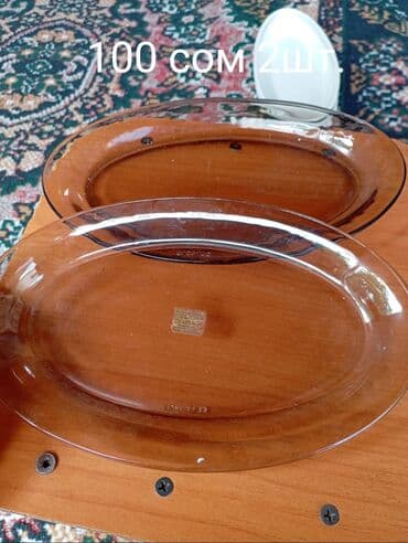 стеклянные посуды: Набор стеклянной посуды. - Бокалы на ножке, прозрачное стекло с — 4