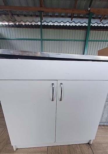 кухонный уголок: Кухонный гарнитур, цвет - Белый, Металл — 4