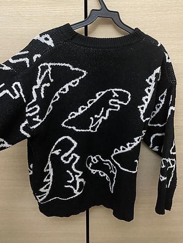 кофта подростковая: Рубашка, цвет - Черный, Б/у — 2