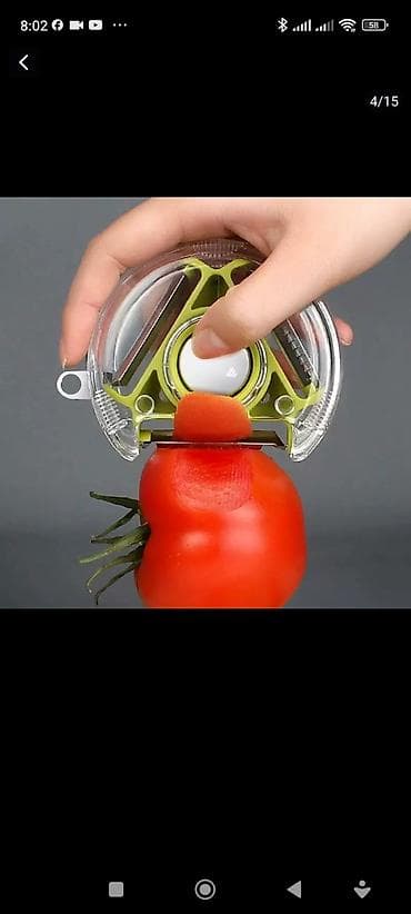 якутский нож: Универсальная 3-в-1 овощечистка-диспенсер в компактном круглом — 2