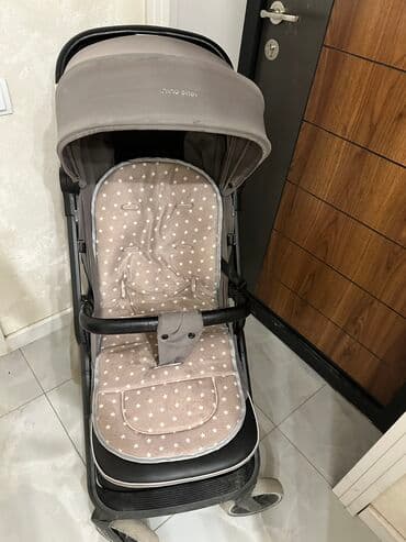 прогулочная детская коляска: Коляска, цвет - Серебристый, Б/у — 3