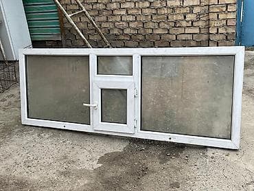 Готовое пластиковое окно, Тип окна: Витражные, Декоративные особенности: Фрамуга, Без установки, Без рассрочки at lalafo.kg Готовое пластиковое окно, Тип окна: Витражные, Декоративные особенности: Фрамуга, Без установки, Без рассрочки