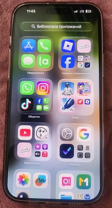 ipone mini: IPhone 16 Pro Max, Б/у, 256 ГБ, Серебристый, Чехол, 89 % — 1