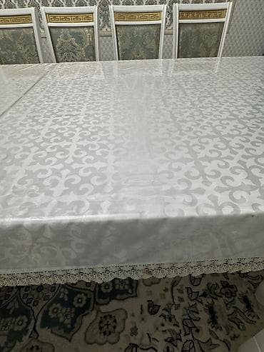 сколько стоит кухонный стол и стулья: Стол и стул для зала, Новый, Самовывоз, цвет - Белый — 4