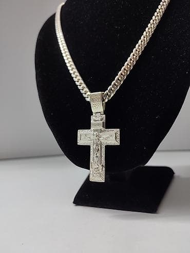 серебряные украшения ручная работа: Серебряный Комплект Рамзес Цепь 100 грамм Крест 32 грамм Серебро 925 — 7