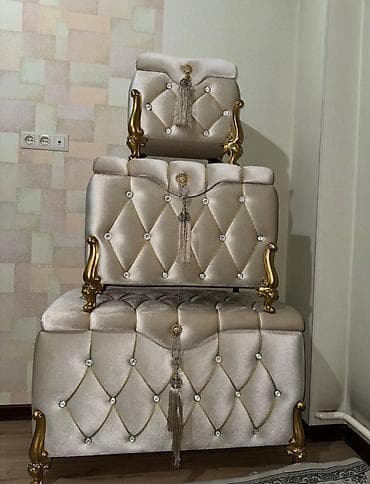 Дом и сад: Набор из 3 декоративных банкеток-сундуков в классическом стиле. - — 1