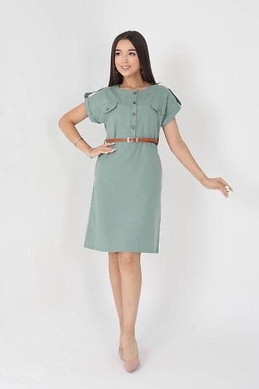 мурской кийим: Платье размер 42-52/ ткань лён дорогой — 1