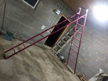 пуф трансформер: Металлическая лестница-трансформер (двухсекционная) - Материал — 3