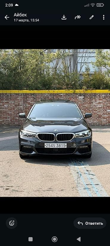 BMW: BMW 5 series: 2019 г., 2 л, Автомат, Дизель, Седан — 2