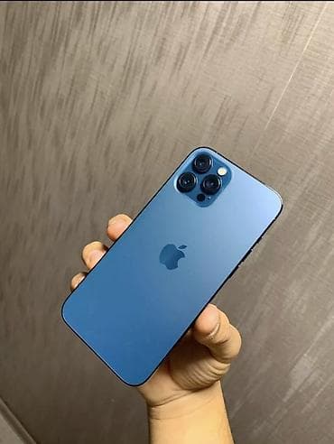 IPhone 12 Pro Max, Колдонулган, 128 ГБ, Pacific Blue, Коргоочу айнек, Каптама, 80 %
