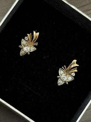 винтажные: Ювелирные украшения (продаются как изделия) - Серьги-гвоздики в форме — 1