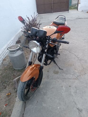 купить японский минитрактор с куном: Мотоцикл дорожный (стрит), оранжево‑чёрный Описание: - Классический — 3