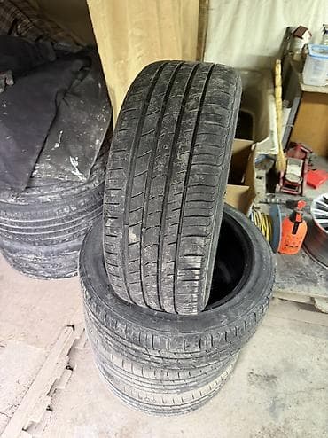 Шины и диски: Шины 235 / 45 / R 18, Лето, Б/у, Комплект, Легковые, Корея, Roadstone — 1