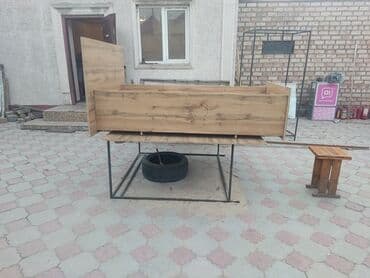 двухъярусные кровати для взрослых в бишкеке: Двуспальная кровать, Новый, Без матраса, длина - 185 см — 1