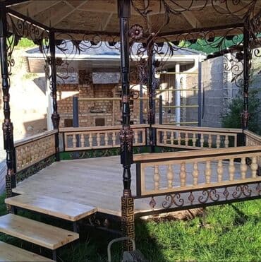 качели для сада: Тапчан 3 x 3 x 3 м, Металл — 26