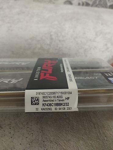 Оперативная память (RAM) для ПК, Новый, Kingston Fury, 32 ГБ, DDR4, 3600 МГц — 2