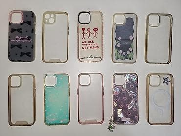 Набор б/у декоративных чехлов для iPhone 14 : 10 штук, гибкий