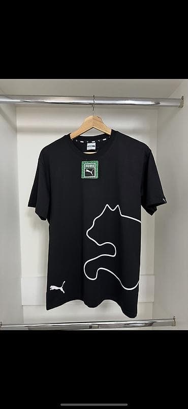 nike tech flece: Мужская футболка, M, Puma, Новый, цвет - Черный — 1